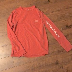 Vineyard Vines long sleeve pocket tee-salmon-Lg